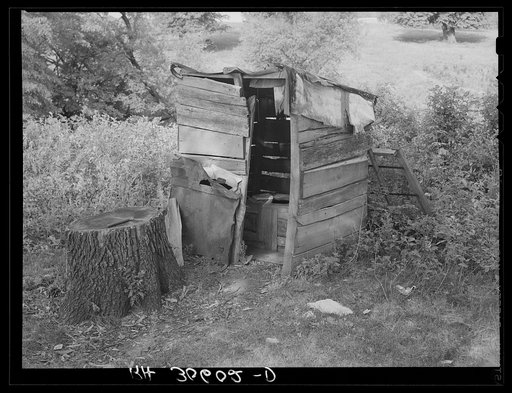 Privy of Mexican beet worker's family near Chaska, Minnesota