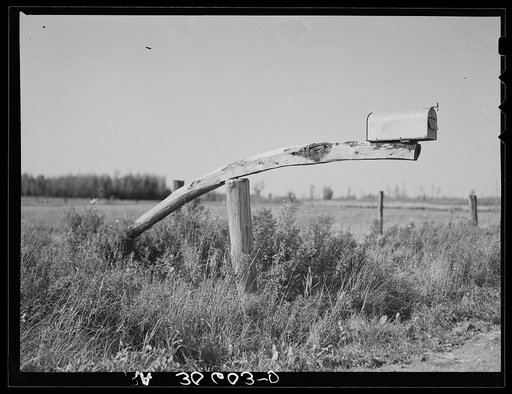 Mailbox on farm near Littlefork, Minnesota