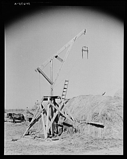 Hay rig on farm near Littlefork, Minnesota