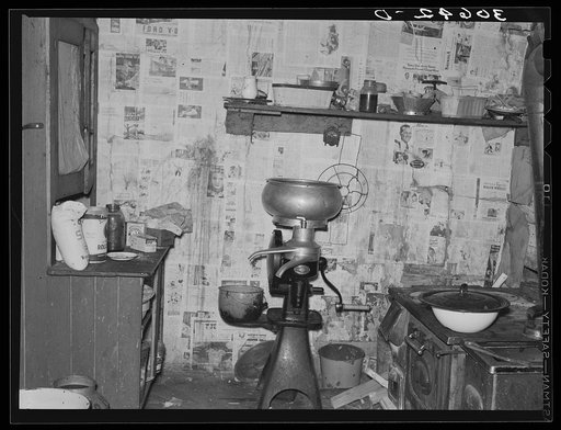 Cream separator in kitchen of Steve Flanders' home near Northome, Minnesota