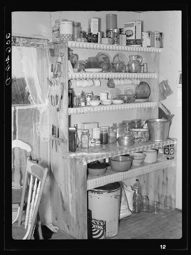 Kitchen in home of Charles Swanson near Northome, Minnesota