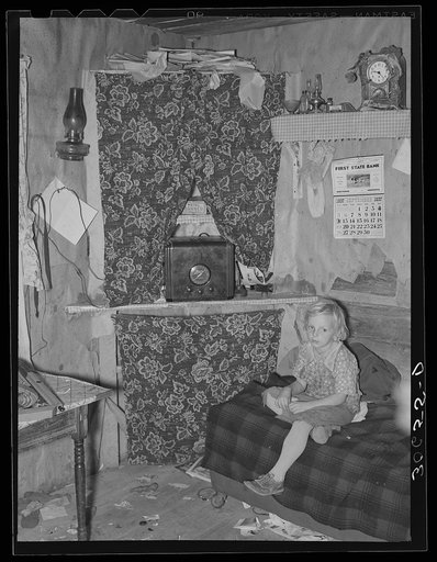 Living room in farmhouse near Northome, Minnesota