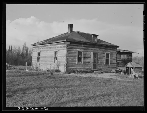 Farmhouse on cut-over land near Northome, Minnesota