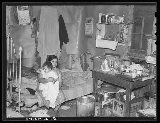 Interior of Mexican sugar beet worker's home. East Grand Forks, Minnesota