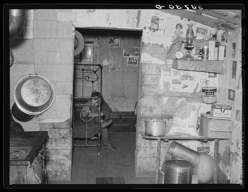 Interior of shack occupied by Mexican beet workers. Near East Grand Forks, Minnesota