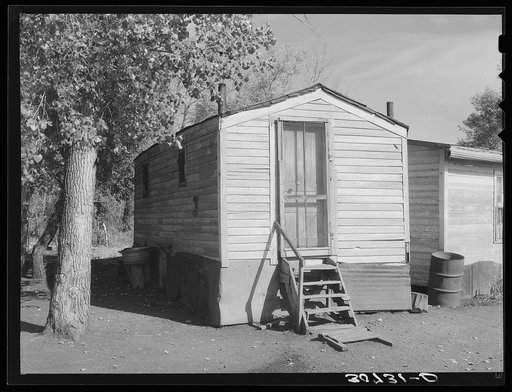 Shack occupied by transient sugar beet workers near Fisher, Minnesota