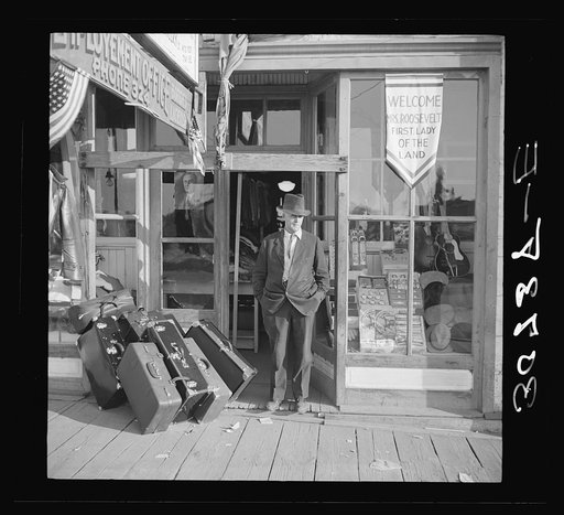 Luggage store and employment office. Grand Forks, North Dakota