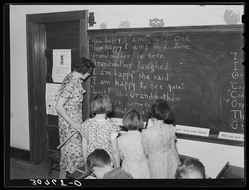 Rural schoolchildren and teacher. Williams County, North Dakota