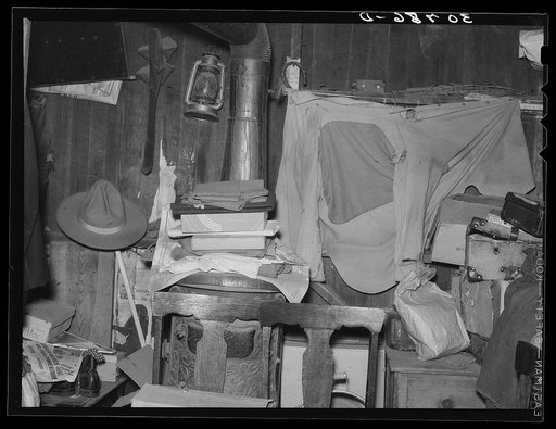 Interior of Williams County farmhouse. North Dakota