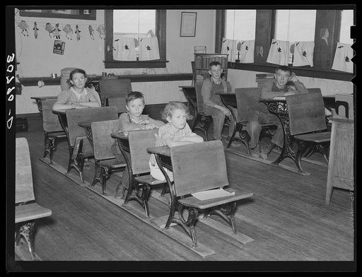 Children in rural school. Williams County, North Dakota