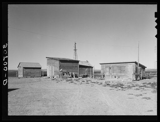 Buildings on farm. Williams County, North Dakota