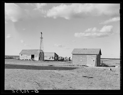 Buildings on farm. Williams County, North Dakota