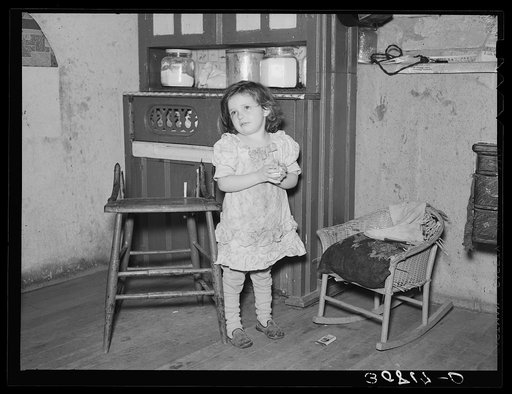 Daughter of Nels Birkeland. Near Williston, North Dakota