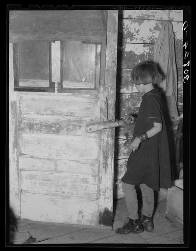 Daughter of Joe Kramer on farm near Williston, North Dakota
