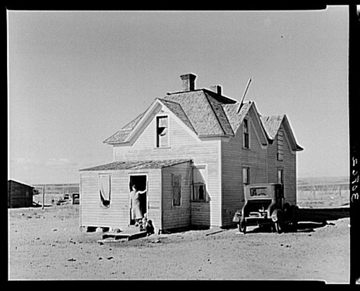 One of the once better farm homes of Williams County, North Dakota, now rented