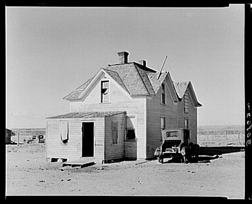 One of the once better farm homes of Williams County, North Dakota, now rented