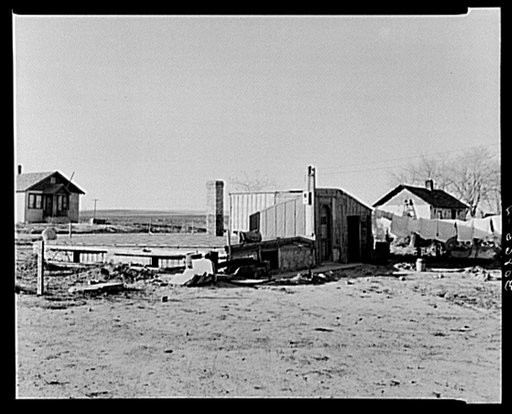 Basement of unfinished house occupied by family of Nels Birkeland. Williston, North Dakota