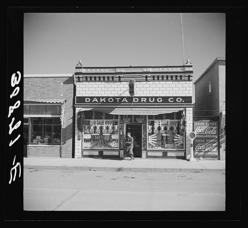 Drug store. Stanley, North Dakota