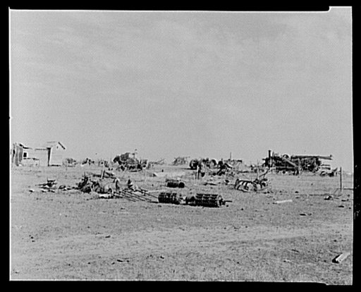 Agricultural junkyard. Wildrose, Williams County, North Dakota