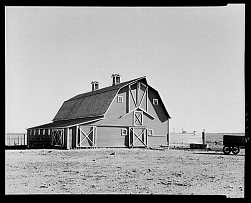 Barn on Bakke farm near Ambrose, North Dakota