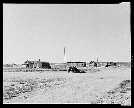 Old farm and shacks. Alkabo, Divide County, North Dakota