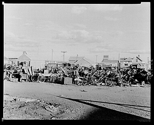 Agricultural junkyard. Plentywood, Montana