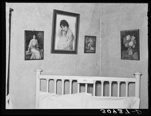 Corner of bedroom in home of George Bolster, founder of Plentywood, Montana