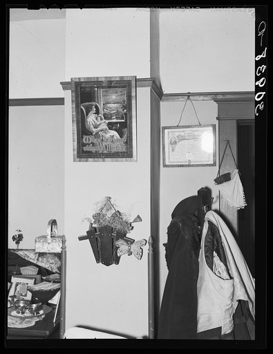 Decorations in home of George Bolster, founder of Plentywood, Montana