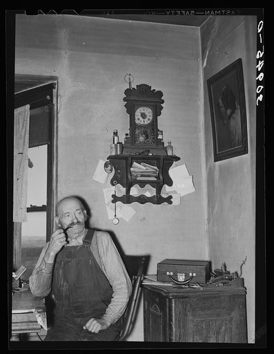 Mr. Bertelson, farmer near Antelope, Montana. One of the old-timers and homesteaders