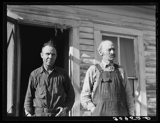 Father and son. Bertelson family, Antelope, Montana