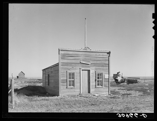 Old justice court and U.S. Commissioners court in Dagmar. Sheridan County, Montana
