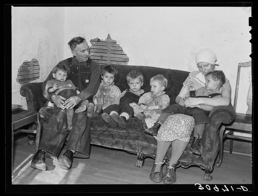 The Bakke family, farmers near Ambrose, North Dakota