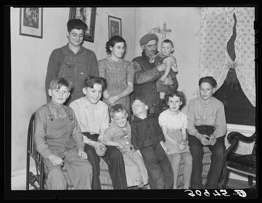 Family of Blaze Gallagher, former farmer, now living in Crosby, North Dakota. Doing WPA (Works Progress Administration) work