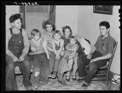 Family of John Baker, farmer. Divide County, North Dakota