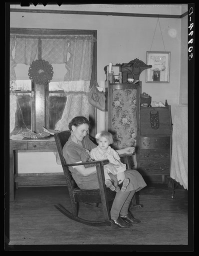 Mother and child. Williams County, North Dakota