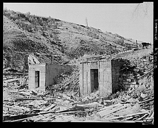 Abandoned house at the abandoned town of Cambria, Wyoming