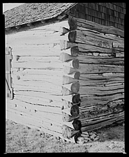 Old log church near Arnegard. McKenzie County, North Dakota