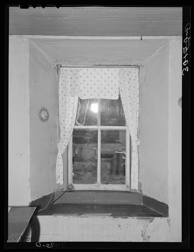 Window in sod house. McKenzie County, North Dakota