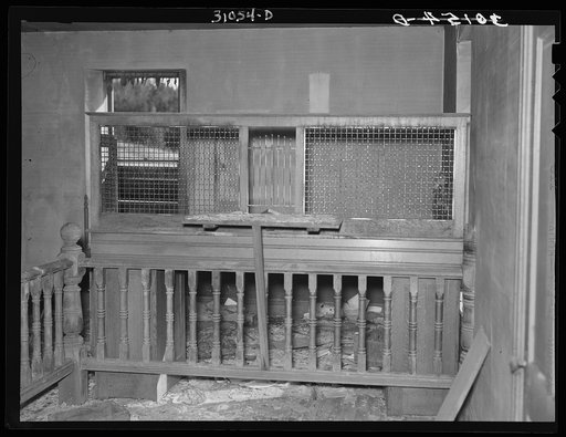 Counter of main mining office at old town of Two Bit Creek, near Deadwood, South Dakota