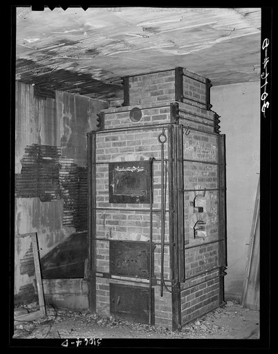 Old muffle furnace for assaying gold ores. Two Bit Creek, near Deadwood, South Dakota