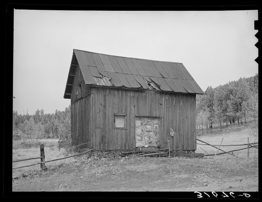 Old barn in ghost mining town near Deadwood, South Dakota