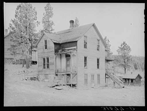 Old house, a remnant of mining ghost town near Deadwood, South Dakota
