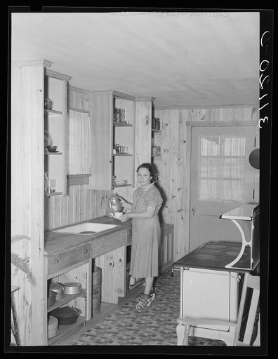 Southeast Missouri Farms. Kitchen of home of new farm unit. La Forge project, Missouri