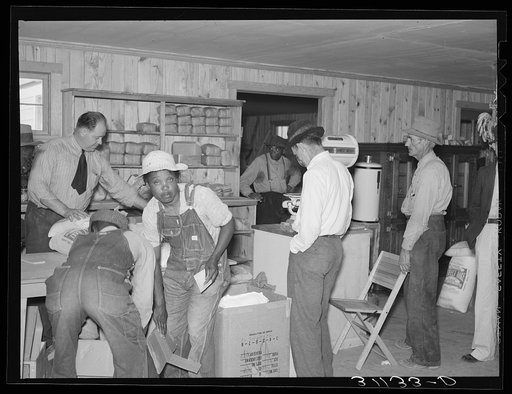 Southeast Missouri Farms. Cooperative store, La Forge project, Missouri