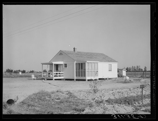 Southeast Missouri Farms. Home on new farm unit. La Forge project, Missouri