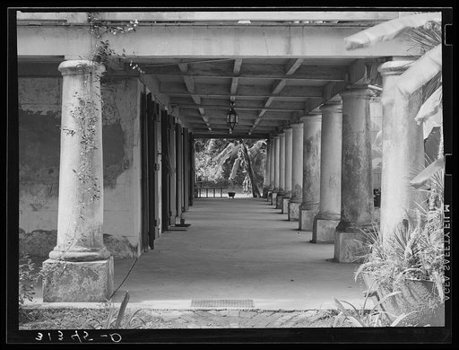 Verandah of plantation house near New Orleans, Louisiana