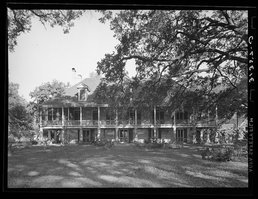 Untitled photo, possibly related to: Balcony and verandah of old plantation house near New Orleans, Louisiana