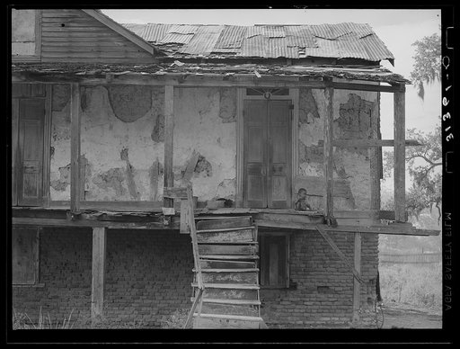 Untitled photo, possibly related to: Abandoned Trepagnier plantation house now occupied by Negroes. Louisiana