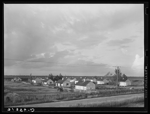 Quarters for laborers. Plantation near Convent, Louisiana