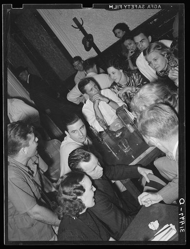 Spectators at the National Rice Festival in restaurant after festivities. Crowley, Louisiana